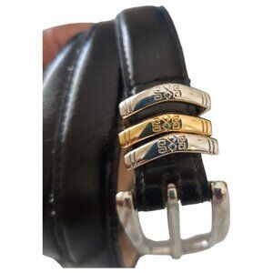 JG Hook Black Leather Belt